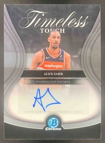 Alex Sarr 2025-26 Bowman Timeless Touch Signatures Chrome Auto Wizards