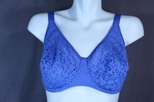 Chantelle Group 13F1 Underwire Unlined Mesh Blue Full Coverage Bra size 36DDDD