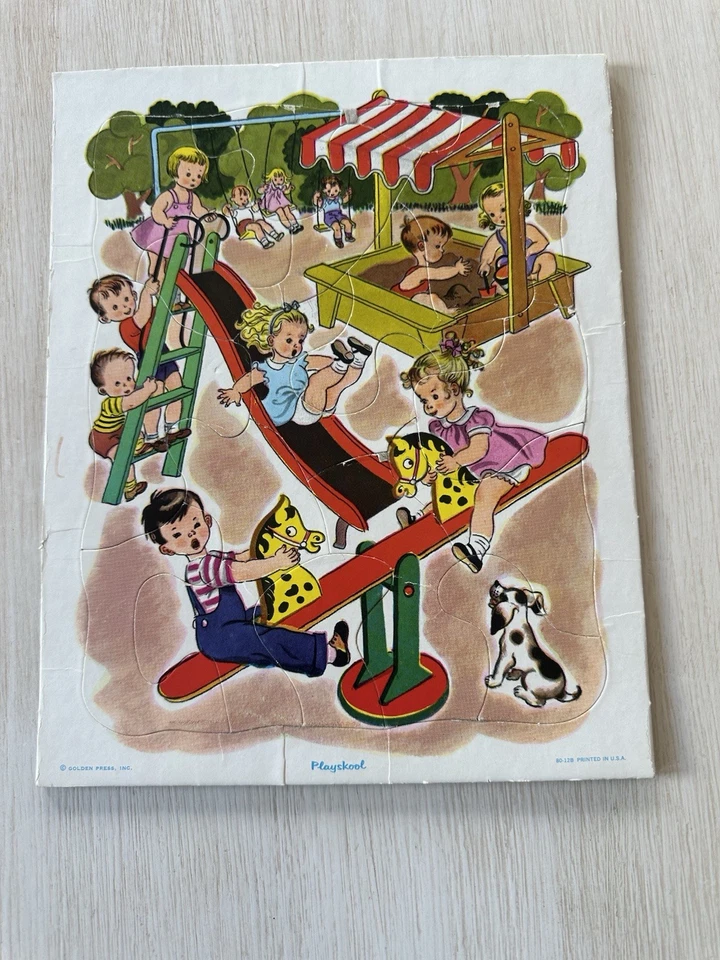 Vintage Playskool Golden Press Children’s Cardboard Puzzles Set Of 3 - Image 2 of 4