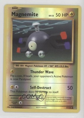 Magnemite Reverse Foil Pokémon XY Evolutions 20th Anniversary #37