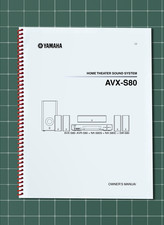 Yamaha AVX-S80   Owners Manual User Guide Instructions   55 Pages   USA Made