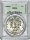 1883 O MORGAN SILVER DOLLAR PCGS MS63 OLD GREEN HOLDER OGH