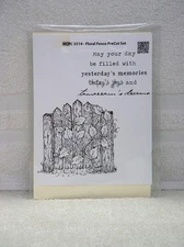 HEARTFELT CREATIONS ‘FLORAL FENCE’ STAMP SET HCPC-3514 PREOWNED