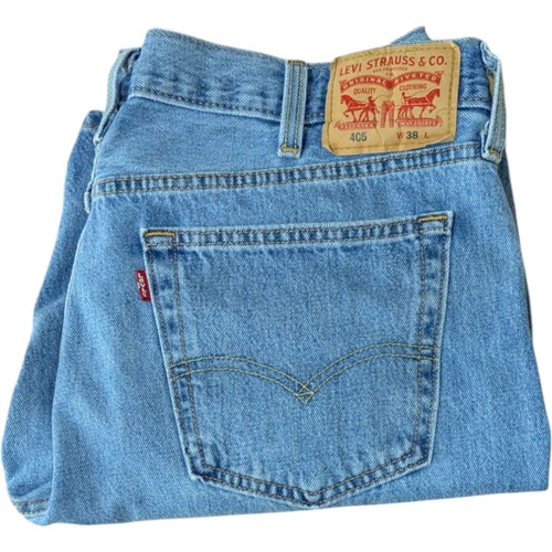 Herren Levis 405 Shorts Größe 38 38x10 Medium Wash Jeans Denim Jeans