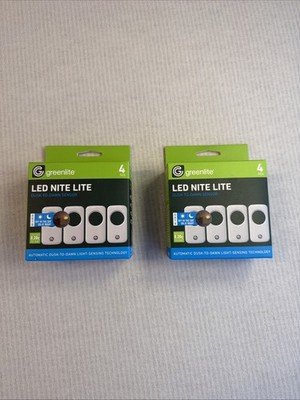 Greenlite LED Nitelite 2 Pack Dusk To Dawn Sensor (Set of 2) 4 Lights Total 0.3W
