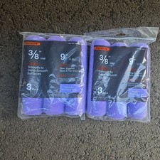  2 3Pack Paint Roller Cover Premium 9" 3/8" nap Smooth to Semi-Smooth Surface