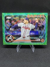 🔥 2024 Topps Chrome Update Dylan Lee Green Wave Refractor /199 Braves #USC162