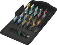 Image of Wera Bit-Safe 61 BiTorsion 1 Comprehensive Torsion Bits and Holder Set in Pouch