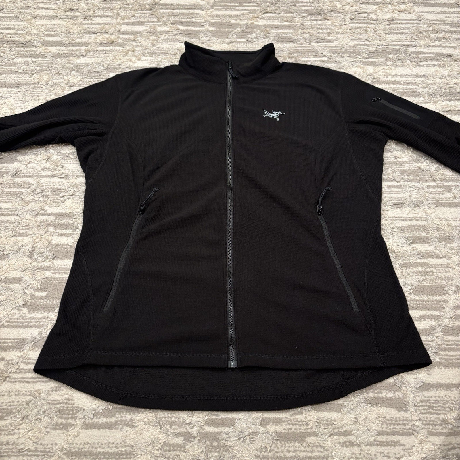 Arc’teryx Delta LT Jacket Women’s XL Waffle Grid Polartec Full Zip Outdoor Rare image 2
