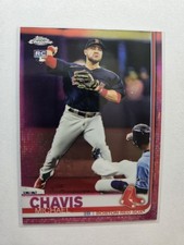 2019 Topps Chrome Michael Chavis #27 Pink Refractor Rookie Red Sox SP RC AA73