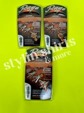3 Rage CROSSBOW HYPODERMIC w/ Practice Point 2 Blade Broadheads 2" Cut 100 grain