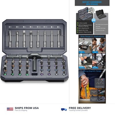 AMIR 42 in 1 Ratchet Screwdriver Set, Magnetic Screwdriver Set with 40 PCS Mu...