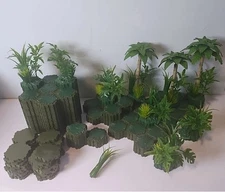 Heroscape Bulk Lot Of Swamp Tiles And Trees Hasbro Ticalla Jungle Expansion 