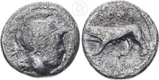 R&ouml;mische Republik Denar 77 v. Chr. Publius Satrienus - Rom