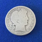 1904-S Barber Half Dollar having good details and a low mintage of 553,038.