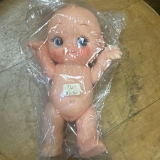 VintageCupie Doll 7.5 Plastic Doll New Old Stock   Red  Tinted Hair Blue Eyes