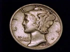 1938-D  Mercury Dime, Fine  Grade