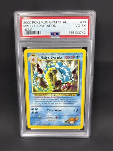 2000 Pokemon Gym Challenge Misty’s Gyarados Holo 13 PSA 4