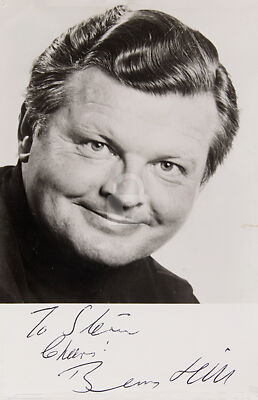 Benny Hill Signed Autograph RPPC Photo Postcard COPY