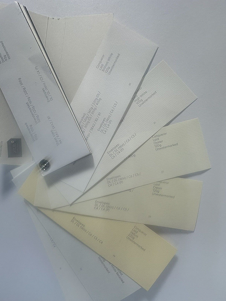 A4 Conqueror Oyster Paper WoveCX22Laid, 100/120gsm With and Without