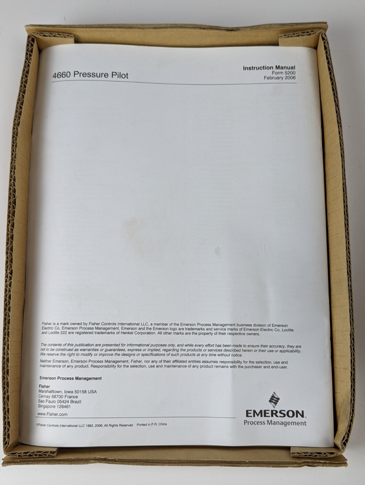 Emerson Fisher Type FS4660XB HighLow Pressure Pilot *NEW* PSIG eBay