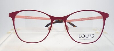 Louis Belgium Babette 1124 50-18 Red Womens Eyeglasses Frames Optical