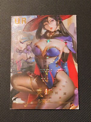Mona Fischl Genshin Impact UR Goddess Story TCG Holo Anime Karte
