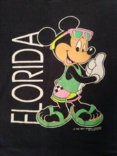 Vintage Mickey Mouse T Shirt Florida Velva Sheen Child's 80's 70's Youth SM-6-8