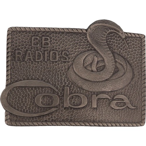 Cobra Cb Radio Trucker Semi Driver Citizens Band 2 Way 70s Vintage Belt Buckle