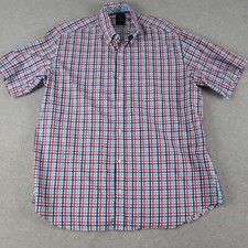 Tailorbyrd Shirt Mens XL Casual Pocket Button Down Colorful Plaid Short Sleeve