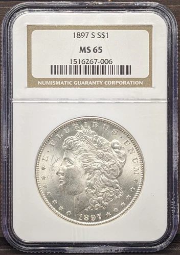 1897-S Morgan Silver Dollar NGC MS65