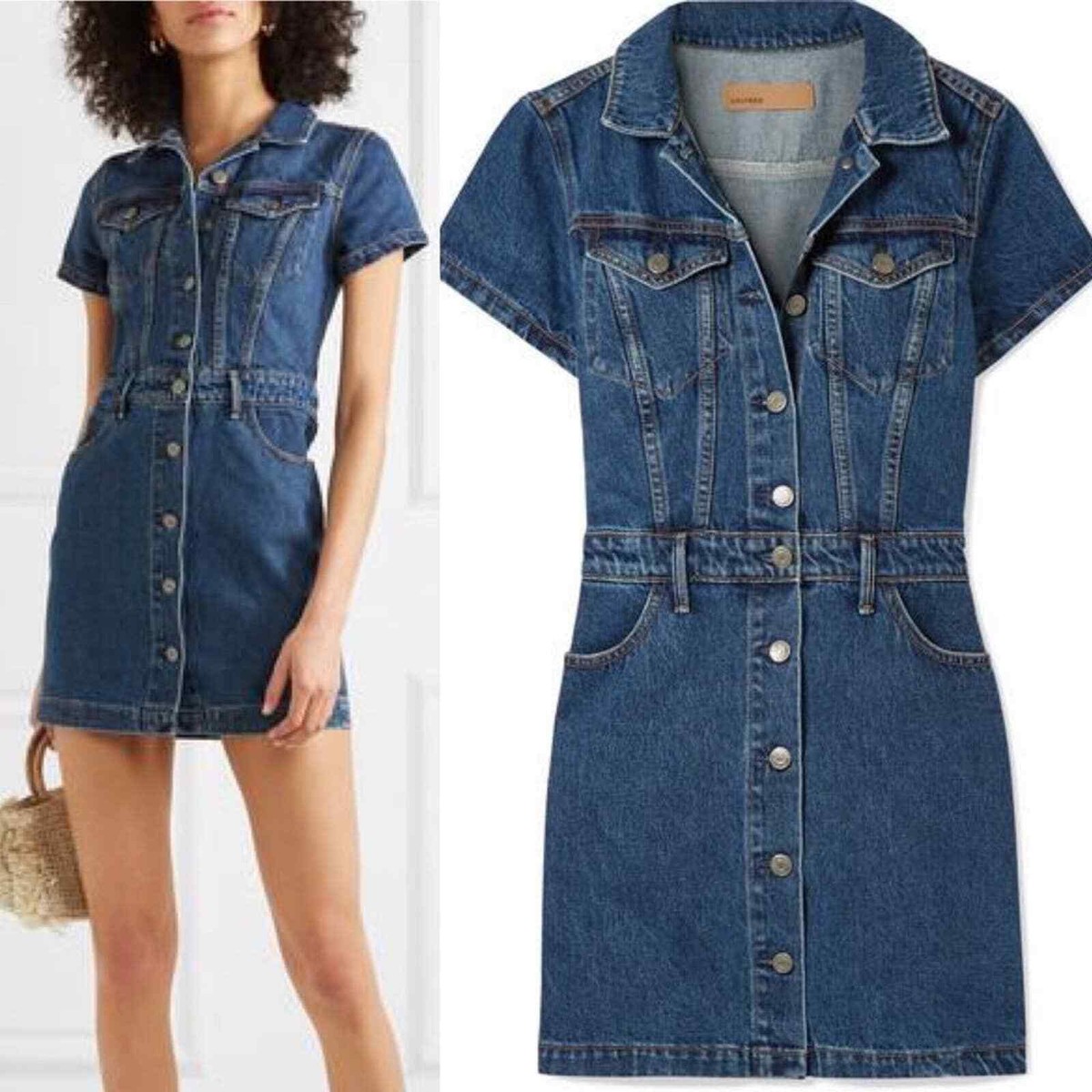 frame denim patchwork dress The Patch Pocket AU NATURAL CLEAN 10 Color:Black Olive baroque wedding top On Amazon's 'Making the Patchwork denim and plaid