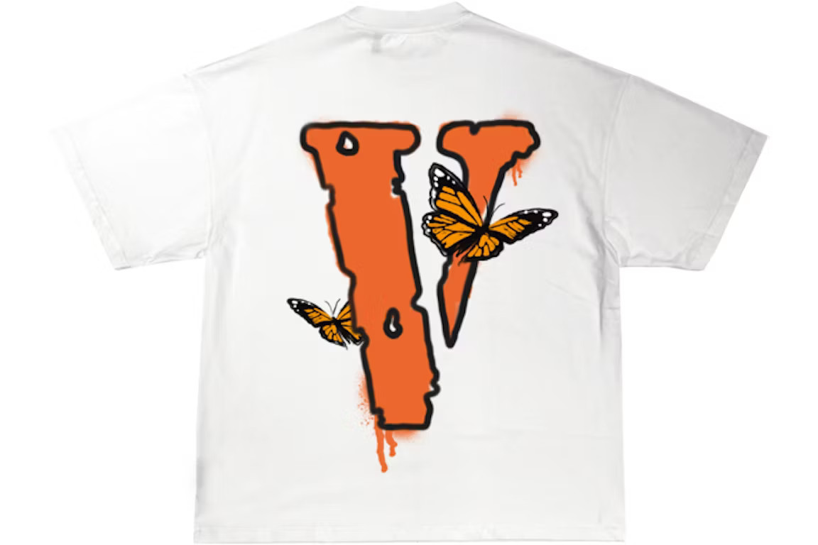 Белая футболка Juice Wrld x Vlone Butterfly, мужской размер XL
