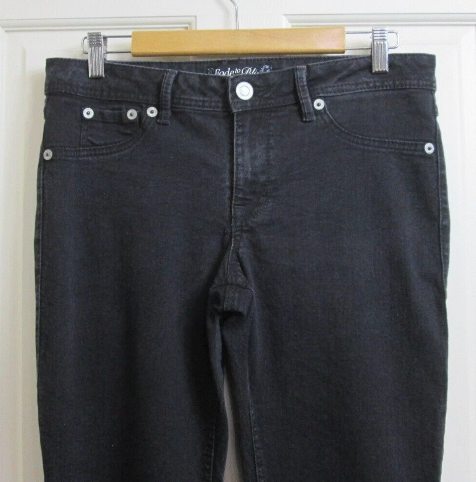 Fade to Blue Black Skinny Jeans Womens Size 10 32x31 Stretch 83-27946 - Image 2 of 4