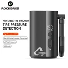 ROCKBRS Mini Bike Pump Electric 150PSI 32s Fast Inflate Bike Tire Pump FV/AV