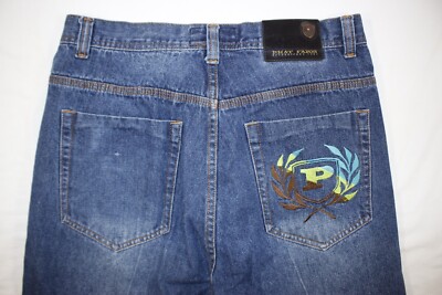 Vintage Phat Farm Jeans Men's 34x32 Relaxed Straight 90s Y2k Street Hip Hop