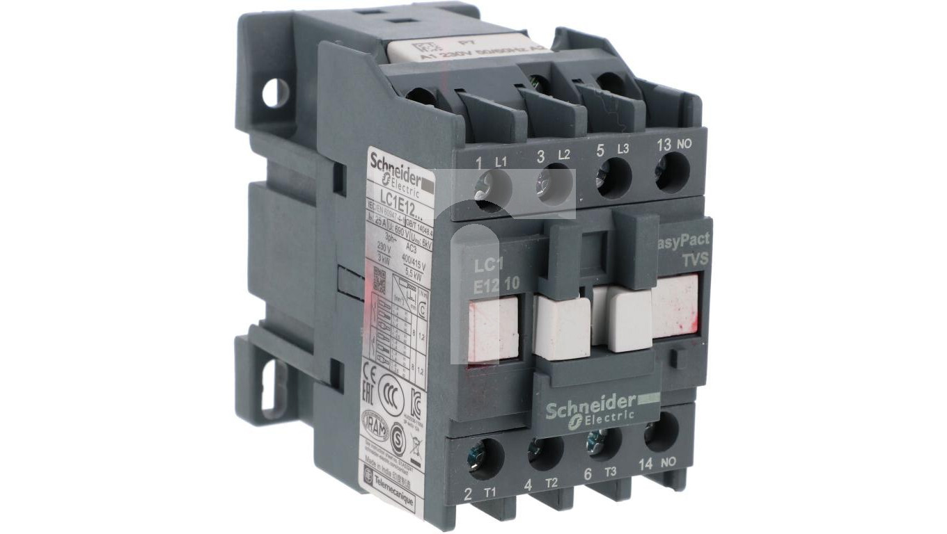 TVS contactor 3P 12A AC3 5.5kW 230V AC 1Z LC1E1210P7 /T2UK