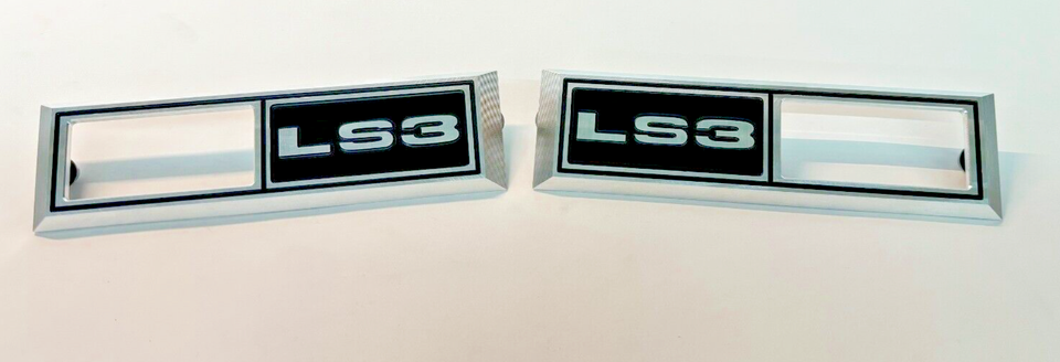 1968 Chevelle Impala Nova 'LS3' Emblem Marker Light Bezel Front Fender ...