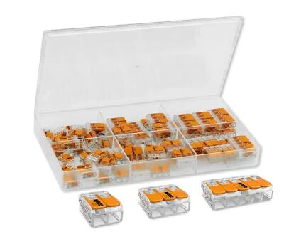 Wago Klemmen Sortiment 61 Stk. 26x 221-412 20x 221-413 14x 221-415 Wagoklemmen