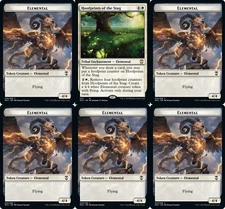 HOOFPRINTS OF THE STAG w/5 Elemental Tokens mtg NM-M New Capenna Commander Rare