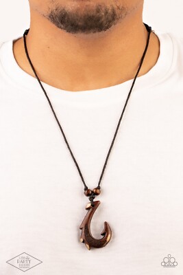 Paparazzi ~Off The Hook~ Brown Urban Necklace    