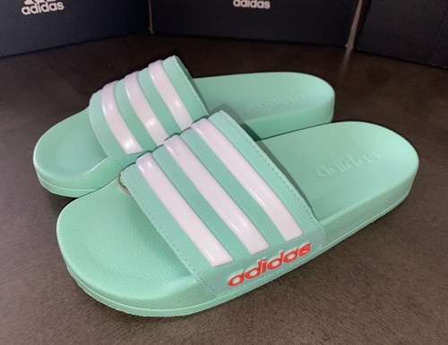 Adidas Adilette Slides - Mint Green 