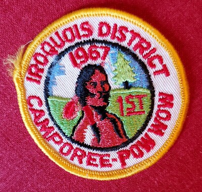 Vintage BSA Iroquois District Camporee Pow Wow Patch 1967 Boy Scouts #2