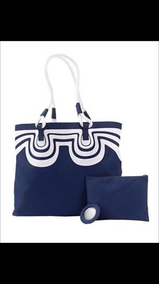 3 Piece Blue Tote Set