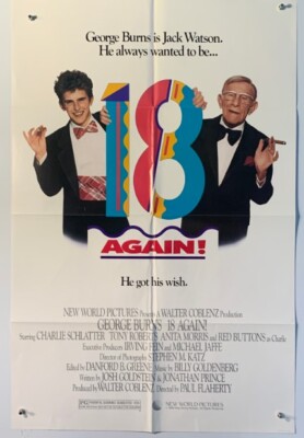 18 AGAIN Original 1s Movie Poster George Burns Charlie Schlatter Tony  Roberts