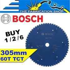 Bosch 305mm 12" TCT Circular Saw Blade 60T Metal Cutting Disc - Expert for Steel