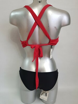 Haut De Bikini Wolf & Whistle Noir - Taille 34E / UK 6 - Avec Clous - NEUF