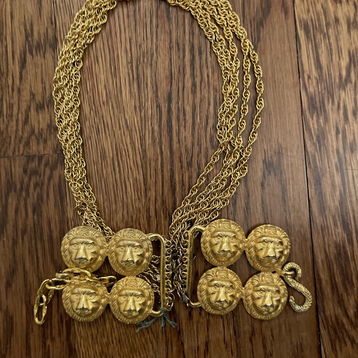 Vintage Atelier Nina Silver Colored Lion Necklace with Maker's Mark (BL)