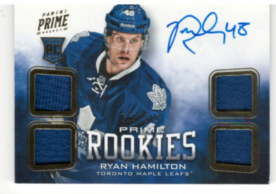 2012-13 Panini Prime #148 Ryan Hamilton RC Auto Jersey /249 - NM-MT