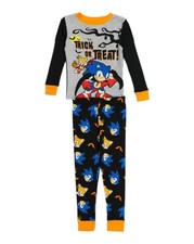 Sonic The Hedgehog and Tails Boys Halloween Cotton Pajama Set, Glow-in-the-Dark